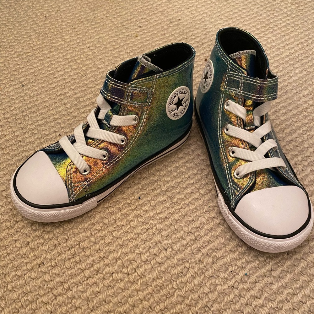 Brand new converse hi-tops for little kids, size 10